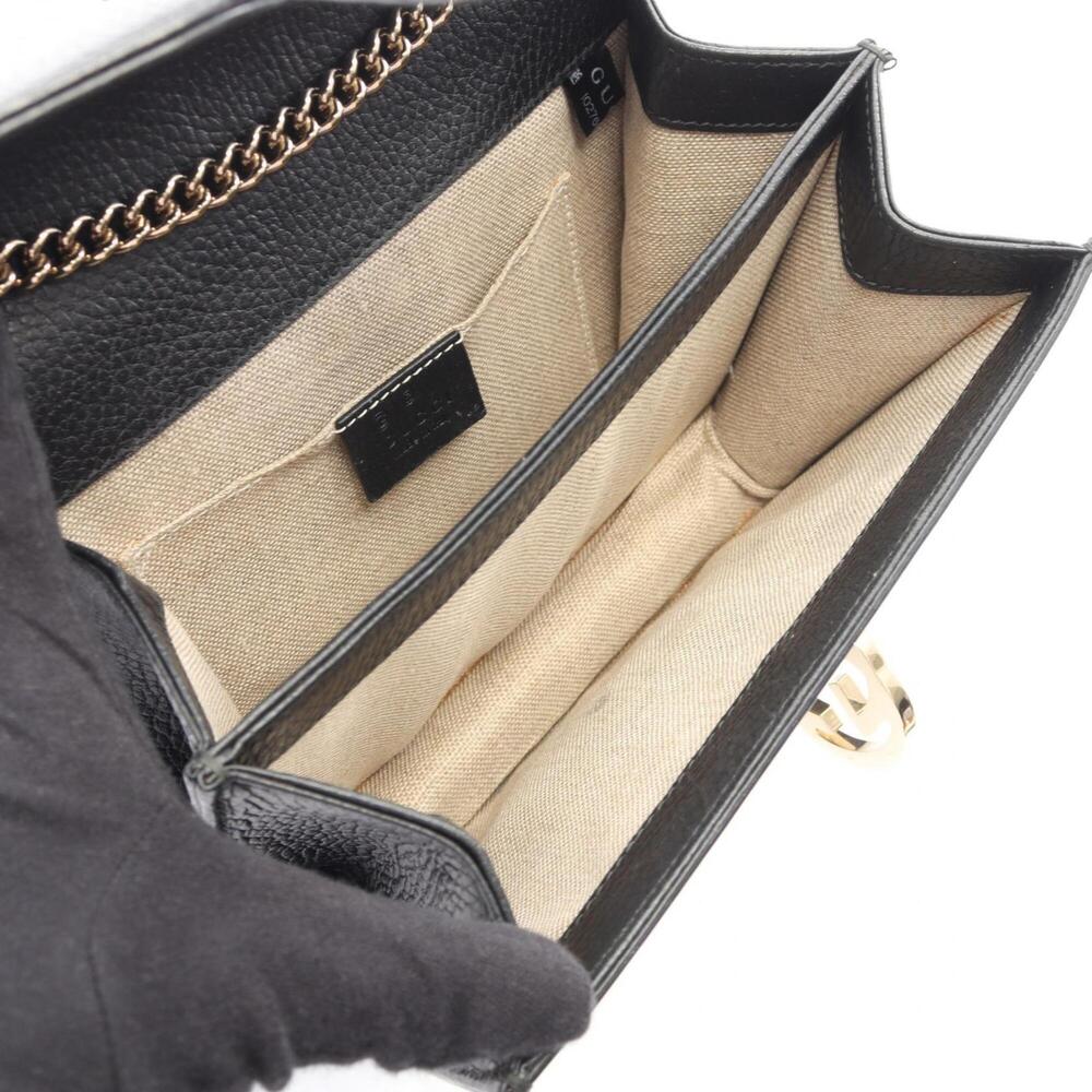 GUCCI Authentic Black Leather Shoulder Bag - Picture 3 of 9